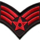 Army military insignia rank war biker retro applique iron-on patch new S-523