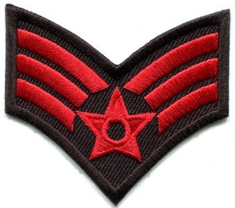 Army military insignia rank war biker retro applique iron-on patch new S-523