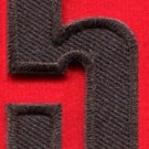 Number 5 numeral math counting five school applique iron-on patch new S-950