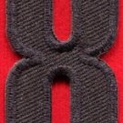 Number 8 numeral math counting eight school applique iron-on patch new S-953