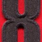 Number 8 numeral math counting eight school applique iron-on patch new S-953
