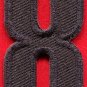 Number 8 numeral math counting eight school applique iron-on patch new S-953
