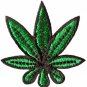 Pot leaf marijuana weed hippie applique iron-on patch new Small S-703 FREE WORLDWIDE DELIVERY!