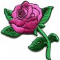 Rose tattoo love applique iron-on patch pink S-195