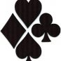 Lot of 4 playing cards black suit diamonds spades poker applique iron-on patches