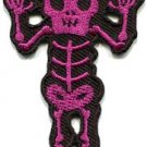 Skull skeleton goth punk emo horror biker sew applique iron-on patch new S-811