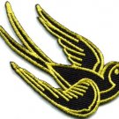 Bird tattoo swallow dove swiftlet sparrow biker applique iron-on patch new S-358