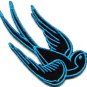 Bird tattoo swallow dove swiftlet sparrow biker applique iron-on patch new S-360