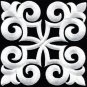 White trim fleur de lis fringe boho retro sew applique iron-on patch new S-1093