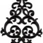 Black trim fringe boho art deco sew embellishment applique iron-on patch S-1102