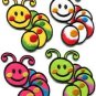 Lot of 4 caterpillar worm insect bug retro kids fun applique iron-on patches new