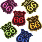 Lot of 6 Route 66 retro muscle cars americana USA appliques iron-on patches L-3