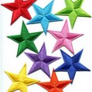 Lot of 9 star hippie 70's retro disco fab superstar applique iron-on patches new
