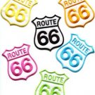 Lot of 6 Route 66 retro muscle cars 60s americana USA appliques iron-on patches
