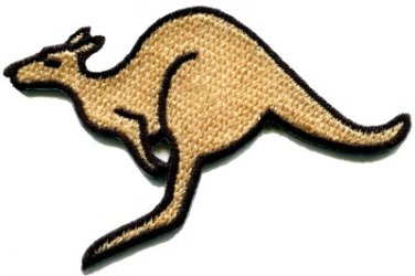 Kangaroo australia roo boomer marsupial animal applique iron-on patch new S-603