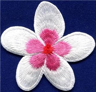 Plumeria flower dogbane boho retro sew sewing applique iron-on patch new S-695