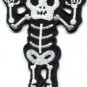 Skull skeleton goth punk emo horror biker sew applique iron-on patch Large S-427