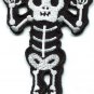 Skull skeleton goth punk emo horror biker sew applique iron-on patch Large S-427