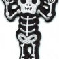 Skull skeleton goth punk emo horror biker sew applique iron-on patch Large S-427