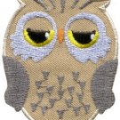 Owl bird of prey hoot animal wildlife applique iron-on patch new S-596