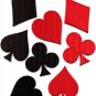Lot 8 playing cards suits diamonds spades clubs poker applique iron-on patches