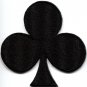 Black clubs suit playing cards biker retro poker applique iron-on patch S-659