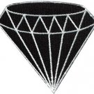 Black diamond gemstone carat retro jewelry applique iron-on patch new S-798