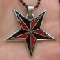 Pentagram pentacle satanic occult wicca witch boho pewter pendant necklace new