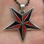 Pentagram pentacle satanic occult wicca witch boho pewter pendant necklace new