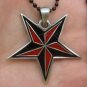 Pentagram pentacle satanic occult wicca witch boho pewter pendant necklace new