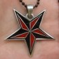 Pentagram pentacle satanic occult wicca witch boho pewter pendant necklace new