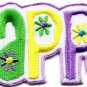 Happy retro 70s hippie flower power love peace applique iron-on patch new S-792