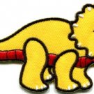 Triceratops Cretaceous dinosaur lizard kids fun applique iron-on patch new S-299