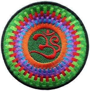 Aum om infinity hindu hinduism yoga indian trance applique iron-on patch G-11
