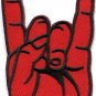 Satanic salute rock metal occult corna horned hand applique iron-on patch S-793