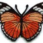 Butterfly hippie orange applique iron-on patch S-157