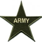 Army military insignia star rank war biker retro applique iron-on patch S-631