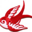 Bird tattoo swallow dove swiftlet sparrow biker applique iron-on patch new S-970