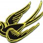 Bird tattoo swallow dove swiftlet sparrow biker applique iron-on patch new S-569