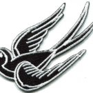 Bird tattoo swallow dove swiftlet sparrow biker applique iron-on patch new S-567
