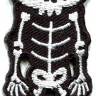 Skull skeleton goth punk emo horror biker boho applique iron-on patch new S-664
