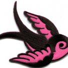 Bird tattoo swallow dove swiftlet sparrow applique iron-on patch new Small S-594