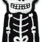 Skull skeleton goth punk emo horror biker applique iron-on patch new S-262