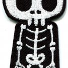 Skull skeleton goth punk emo horror biker applique iron-on patch new S-261