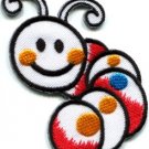 Caterpillar worm insect bug retro kids applique iron-on patch small new S-186