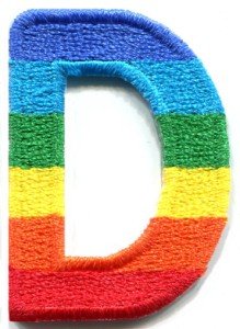 Letter D Gay Lesbian Lgbt Rainbow English Alphabet Applique Iron On Patch S