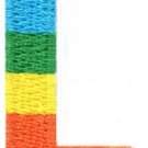 Letter L gay lesbian LGBT rainbow english alphabet applique iron-on patch S-919