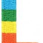 Letter L gay lesbian LGBT rainbow english alphabet applique iron-on patch S-919