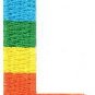 Letter L gay lesbian LGBT rainbow english alphabet applique iron-on patch S-919