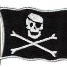 Jolly Roger skull & crossbones flag biker retro applique iron-on patch S-1012